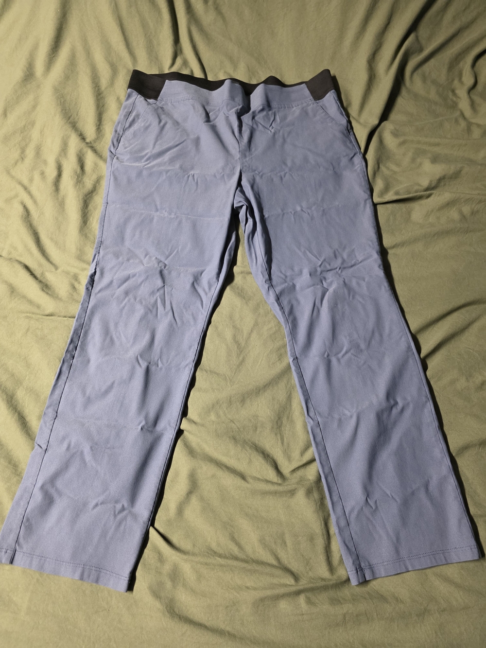 Vera Wang Light Blue Stretch Waist Pants, XL